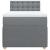 Pat box spring cu saltea, gri deschis, 100x200 cm, textil GartenMobel Dekor