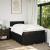 Pat box spring cu saltea, negru, 120x200 cm, textil GartenMobel Dekor