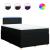 Pat box spring cu saltea, negru, 120x200 cm, textil GartenMobel Dekor