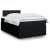 Pat box spring cu saltea, negru, 120x200 cm, textil GartenMobel Dekor