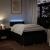 Pat box spring cu saltea, negru, 120x200 cm, textil GartenMobel Dekor