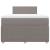 Pat box spring cu saltea, gri taupe, 120x200 cm, textil GartenMobel Dekor