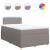 Pat box spring cu saltea, gri taupe, 120x200 cm, textil GartenMobel Dekor