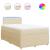 Pat box spring cu saltea, crem, 120x200 cm, textil GartenMobel Dekor