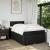 Pat box spring cu saltea, negru, 120x200 cm, textil GartenMobel Dekor