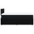 Pat box spring cu saltea, negru, 120x200 cm, textil GartenMobel Dekor