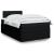 Pat box spring cu saltea, negru, 120x200 cm, textil GartenMobel Dekor