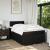 Pat box spring cu saltea, negru, 120x200 cm, textil GartenMobel Dekor