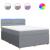 Pat box spring cu saltea, gri deschis, 140x190 cm, textil GartenMobel Dekor