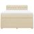 Pat box spring cu saltea, crem, 140x200 cm, textil GartenMobel Dekor
