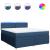 Pat box spring cu saltea, albastru, 180x200 cm, material textil GartenMobel Dekor