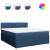 Pat box spring cu saltea, albastru, 180x200 cm, material textil GartenMobel Dekor