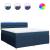 Pat box spring cu saltea, albastru, 180x200 cm, material textil GartenMobel Dekor