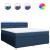 Pat box spring cu saltea, albastru, 180x200 cm, material textil GartenMobel Dekor