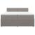 Pat box spring cu saltea, gri taupe, 200x200 cm, textil GartenMobel Dekor
