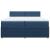 Pat box spring cu saltea, albastru, 200x200 cm, textil GartenMobel Dekor