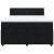 Pat box spring cu saltea, negru, 140x190 cm, catifea GartenMobel Dekor