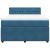 Pat box spring cu saltea, albastru, 140x190 cm, catifea GartenMobel Dekor