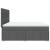 Pat box spring cu saltea, gri închis, 180x200 cm, textil GartenMobel Dekor