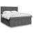 Pat box spring cu saltea, gri închis, 180x200 cm, textil GartenMobel Dekor