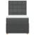 Pat box spring cu saltea, gri închis, 80x200 cm, textil GartenMobel Dekor