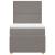 Pat box spring cu saltea, gri taupe, 100x200 cm, textil GartenMobel Dekor