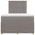 Pat box spring cu saltea, gri taupe, 120x200 cm, textil GartenMobel Dekor