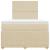 Pat box spring cu saltea, crem, 120x200 cm, textil GartenMobel Dekor