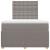 Pat box spring cu saltea, gri taupe, 120x200 cm, textil GartenMobel Dekor