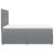 Pat box spring cu saltea, gri deschis, 140x190 cm, textil GartenMobel Dekor