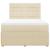 Pat box spring cu saltea, crem, 140x200 cm, textil GartenMobel Dekor