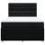 Pat box spring cu saltea, negru, 140x190 cm, textil GartenMobel Dekor