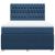 Pat box spring cu saltea, albastru, 140x200 cm, textil GartenMobel Dekor