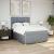 Pat box spring cu saltea, gri deschis, 140x190 cm, textil GartenMobel Dekor