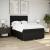 Pat box spring cu saltea, negru, 140x190 cm, textil GartenMobel Dekor