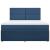 Pat box spring cu saltea, albastru, 180x200 cm, material textil GartenMobel Dekor