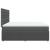 Pat box spring cu saltea, gri închis, 180x200 cm, textil GartenMobel Dekor