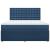 Pat box spring cu saltea, albastru, 180x200 cm, material textil GartenMobel Dekor