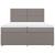 Pat box spring cu saltea, gri taupe, 200x200 cm, textil GartenMobel Dekor