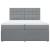 Pat box spring cu saltea, gri deschis, 200x200 cm, textil GartenMobel Dekor