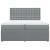 Pat box spring cu saltea, gri deschis, 200x200 cm, textil GartenMobel Dekor