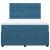 Pat box spring cu saltea, albastru închis, 140x190 cm, catifea GartenMobel Dekor