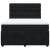 Pat box spring cu saltea, negru, 140x190 cm, catifea GartenMobel Dekor