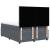 Pat box spring cu saltea, gri închis, 140x190 cm, catifea GartenMobel Dekor