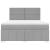 Pat continental, gri deschis, 180x200 cm, material textil GartenMobel Dekor