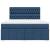 Pat box spring cu saltea, albastru, 180x200 cm, material textil GartenMobel Dekor