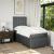 Pat box spring cu saltea, gri închis, 80x200 cm, textil GartenMobel Dekor