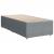 Pat box spring cu saltea, gri deschis, 90x200 cm, textil GartenMobel Dekor