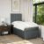 Pat box spring cu saltea, gri închis, 90x200 cm, textil GartenMobel Dekor