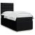Pat box spring cu saltea, negru, 90x200 cm, textil GartenMobel Dekor